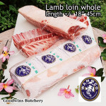 Lamb CHOP LOIN CHOPS / LAMB T BONE (cut from lamb shortloin) frozen 1 & 3/4" price/pack 700gr (brand Australia Wammco / WhiteStripe)
